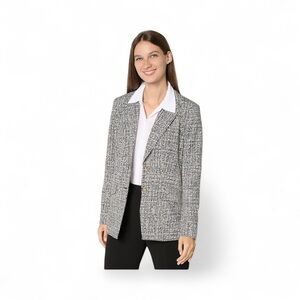 QVC NWT Dennis Basso Regular Luxe Crepe Blazer Color Texture Size M